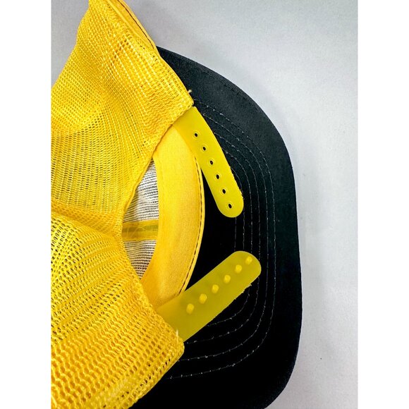 Vintage RUGER Firearms Guns Black Gold Snapback Trucker Hat w Patch 80s NOS - Picture 9 of 9